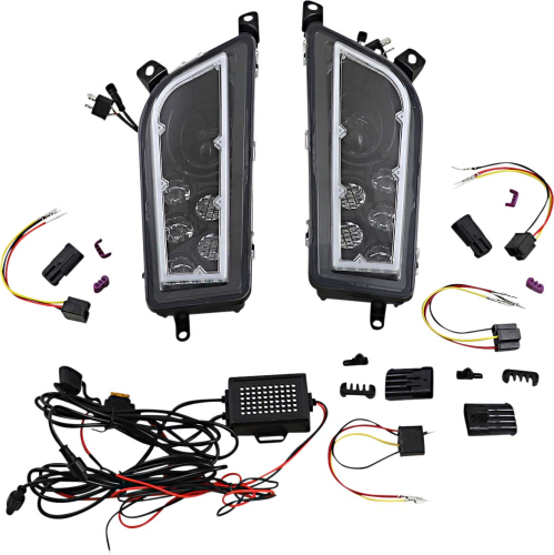 Moose Utility - Moose Utility LED Headlight - Chrome with LED Halo - 2001-2328