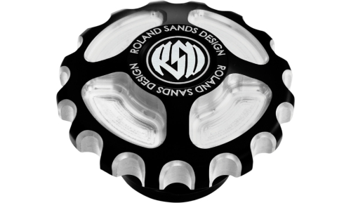 RSD - RSD Billet Aluminum Gas Caps - Gear Drive - Cntrast Cut - 0210-2052-BM