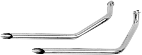 Paughco - Paughco 2in. Slash-Cut Drag Pipes without Heat Shields - 40in. - Chrome - 730E21N40