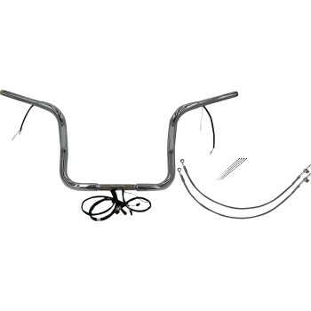 Fat Baggers, Inc. - Fat Baggers, Inc. 1-1/4in. Plug and Play EZ Install Round Top Handlebar Kit - Chrome - 901512