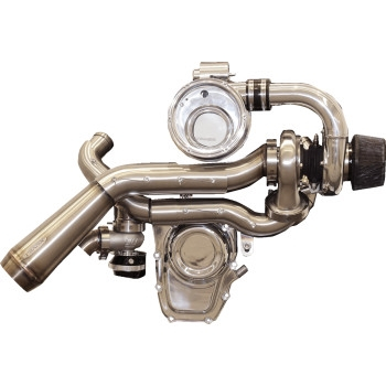 Trask Performance - Trask Performance Tornado Turbo Performance Kit - Polished with Brushed Stainless Steel Exhaust - TM-7600-PO