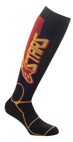 Alpinestars - Alpinestars MX Pro Socks - 4701520-1540-S - Black/Yellow/Tangerine - Small
