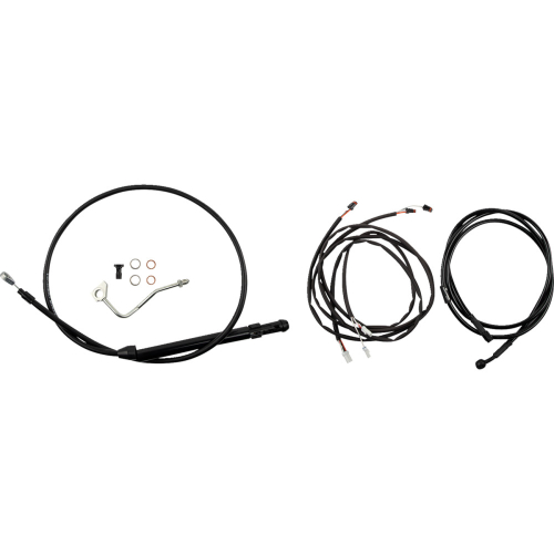Burly Brand - Burly Brand Extended Cable/Brake Line Kit for 13in. Ape Handlebar - Black - B30-1314