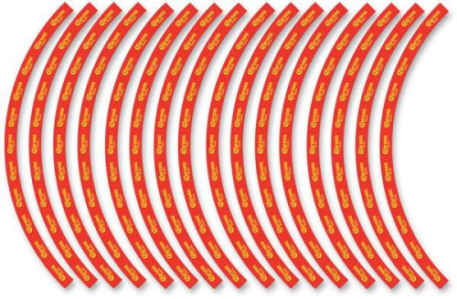 FLU Designs Inc. - FLU Designs Inc. Sport Bike Wheel Trim Decal Kit - Red - 60600