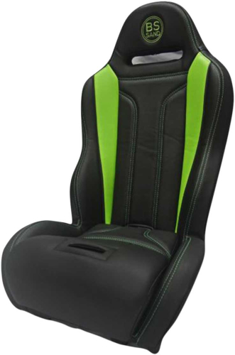BS Sand - BS Sand Performance Seat - Double T - Black/Green - PEBUGRDTT