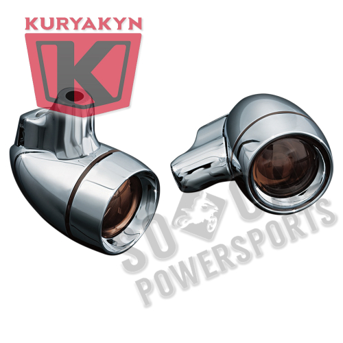 Kuryakyn - Kuryakyn Bullet Light Front Turn Signal Conversion - 5011