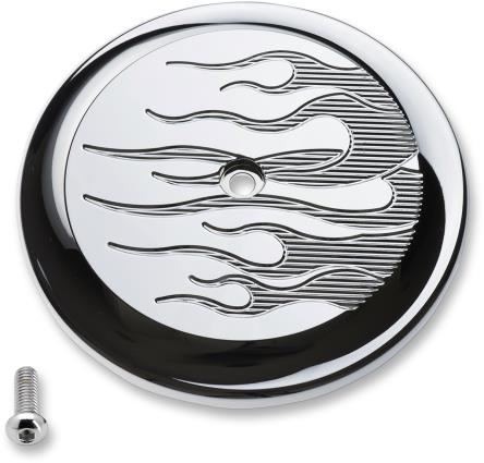Joker Machine - Joker Machine VT Air Intake Cover - Flame - Chrome - 02-221-3
