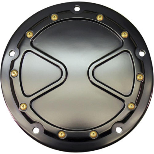 Carl Brouhard Designs - Carl Brouhard Designs Billet Derby Cover - Bomber Series - Black - BSDB02B