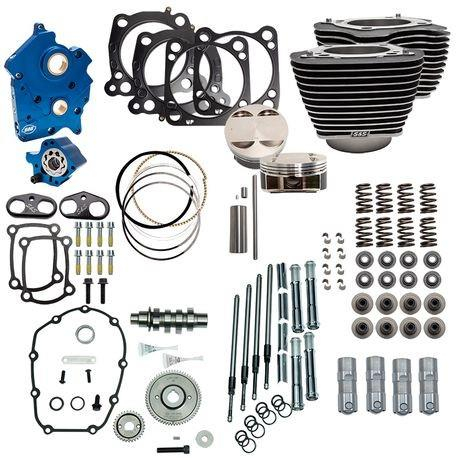 S&S Cycle - S&S Cycle 128in. Power Package for M-Eight with Highlighted Fins - Gear Drive Cams - 310-1104