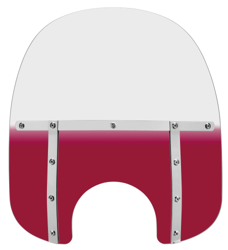 Memphis Shades - Memphis Shades Memphis Fats Windshield (7in. Cutout) - 17in. - Gradient Ruby - MEM3212