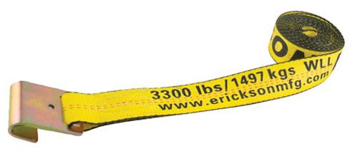 Erickson - Erickson Winch Strap with Flat Hook - 58600