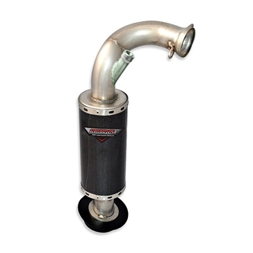 Straightline Performance - Straightline Performance Lightweight Carbon Stainless Silencer - 132-162