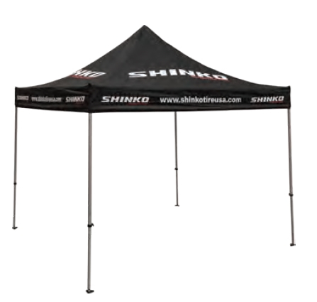 Shinko - Shinko Aluminum Canopy W/White Logo - 10ft. x 10ft. - Black - HYG-009-SHINKO