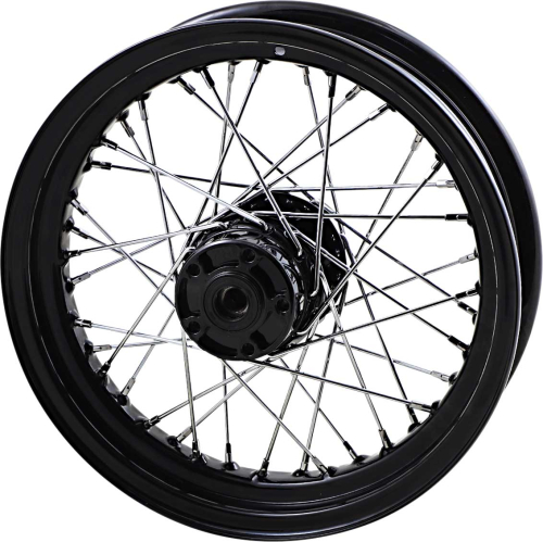 Drag Specialties - Drag Specialties Replacement Rear Laced Wheel - 16in. x 3in. - Gloss Black - 0204-0573