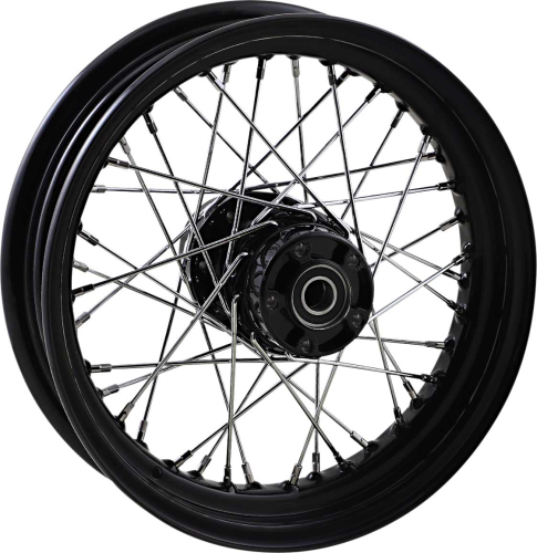 Drag Specialties - Drag Specialties Replacement Rear Laced Wheel - 16in. x 3in. - Gloss Black - 0204-0574