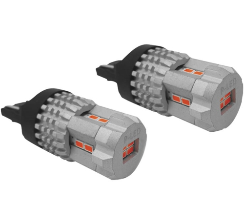 SoCalMotoGear - SoCalMotoGear LED Ultra-Flash High-Intensity Led Bulbs - Red - 7443RP2