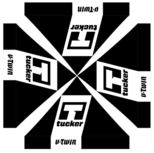 Tucker - Tucker Tucker Canopy Top - Black/White - 31-31100-D-VTWIN