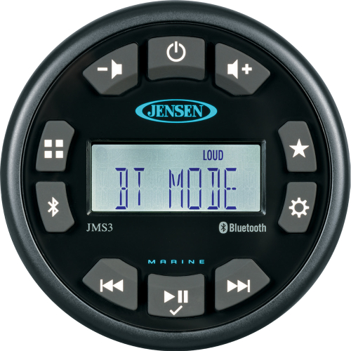JENSEN - JENSEN 3" JMS3RTL Bluetooth AM/FM/WB/USB Waterproof Stereo - Black