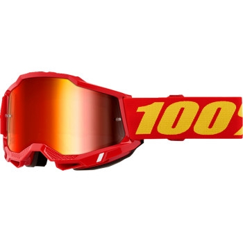 100% - 100% Accuri 2 Goggles - 50014-00042 - Red/Mirror Red Lens - OSFM