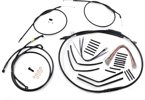Burly Brand - Burly Brand T-Bar Cable and Brake Line Kit - 12in. - B30-1190