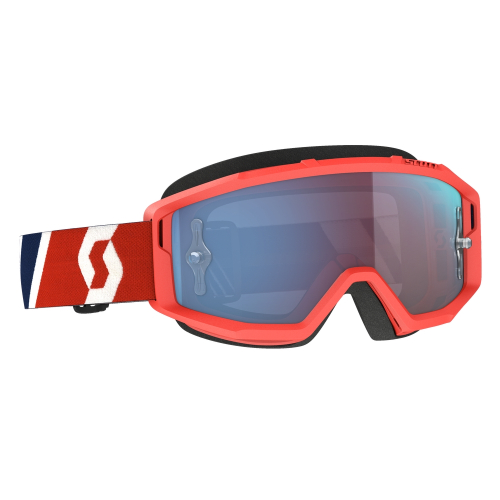 Scott USA - Scott USA Primal Goggles - 278597-1228349 - Red/Blue / Blue Chrome Works Lens - OSFM