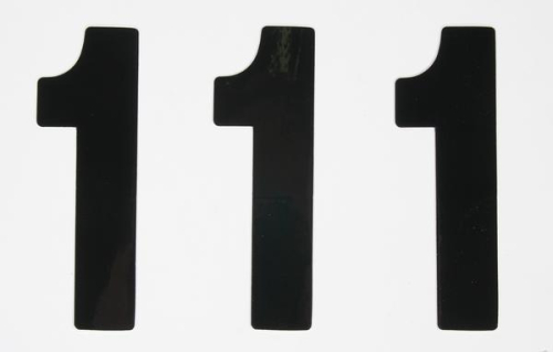 Factory Effex - Factory Effex Mini Pro Number 5in. - No.1 - Black - FX03-0271