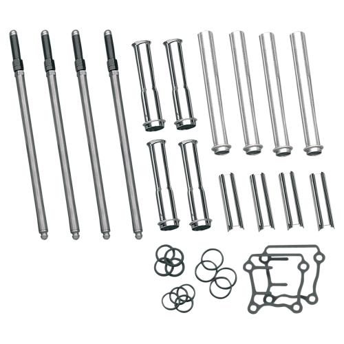 S&S Cycle - S&S Cycle Adjustable Pushrod Kit with Covers - 93-5095
