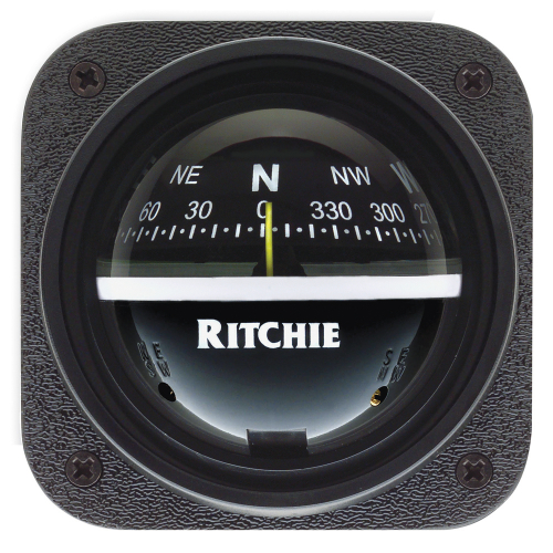 Ritchie - Ritchie V-537 Explorer Compass - Bulkhead Mount - Black Dial