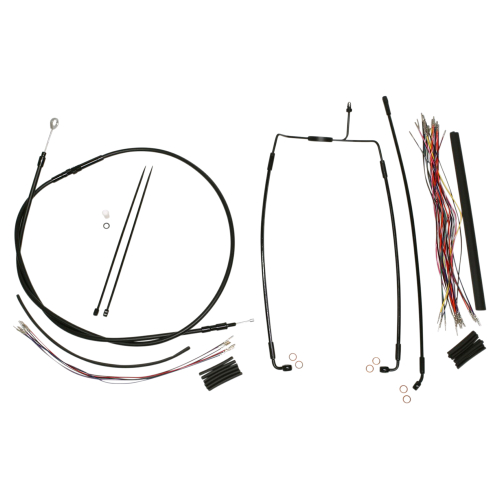 Magnum - Magnum Black Vinyl XR Handlebar Installation Kit with Black Fittings for 12-14in. Ape - 486301