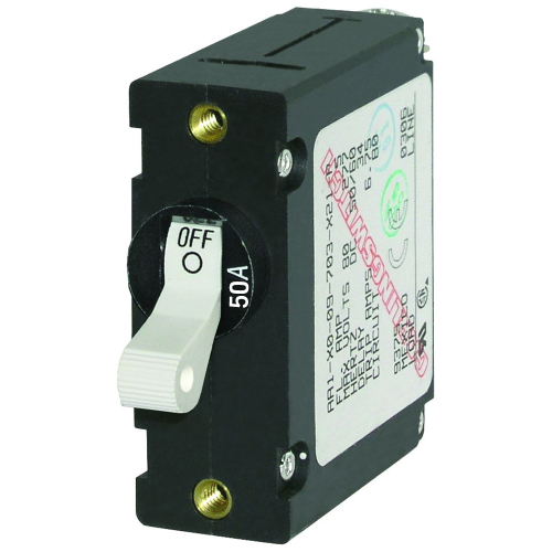 Blue Sea Systems - Blue Sea 7230 AC/DC Single Pole Magnetic World Circuit Breaker - 50AMP