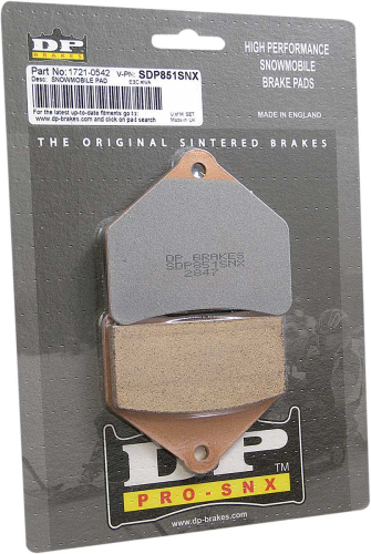 DP Brakes - DP Brakes SNX High Friction HH+ Snowmobile Pads - SDP851SNX