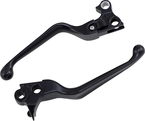 Drag Specialties - Drag Specialties Wide Blade Lever Set - Black - 0610-0128