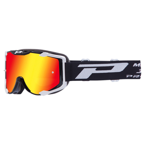 Pro Grip - Pro Grip 3404 Menace Goggles - PZ3400NEFL - Black/White / Gold Lens - OSFA