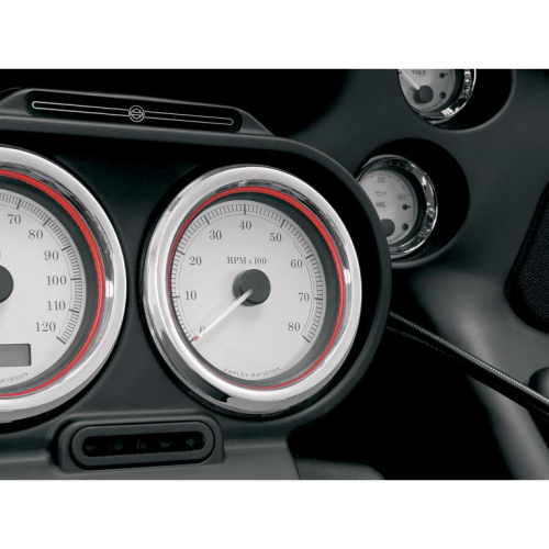 Kuryakyn - Kuryakyn Small Deluxe Gauge Bezels with Colored Accents - 3782