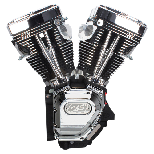 S&S Cycle - S&S Cycle T143 Long Block Engine - Wrinkle Black/ Chrome - 310-0737A