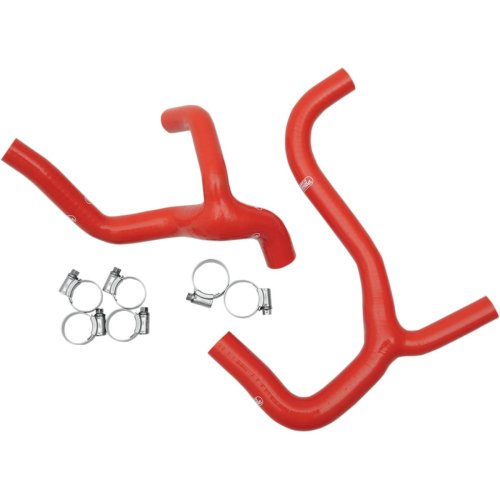 Moose Racing - Moose Racing Radiator Hose/Clamp Kit - Red - MBU-HON-21-RD