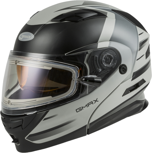 G-Max - G-Max MD-01S Descendant Helmet with Electric Shield - M4012887 - Matte Gray/Silver - X-Large