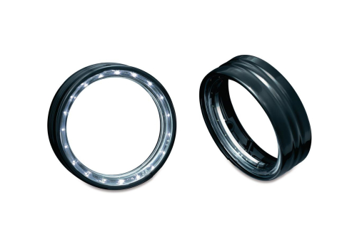 Kuryakyn - Kuryakyn 4-1/2in. LED Halo Trim Rings for Passing Lamps - Black - 7271