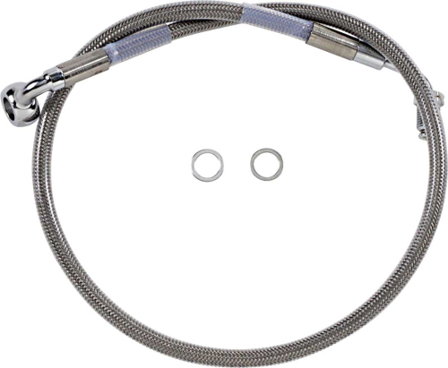 Drag Specialties - Drag Specialties Extended Stainless Steel Front Brake Line Kit - Clear Coated - 25 1/2in. - 1741-5802