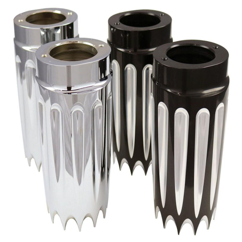 Bagger Nation - Bagger Nation Slider Covers Yafterburner +2in. - Chrome - SC-YB-EXT-14L-C