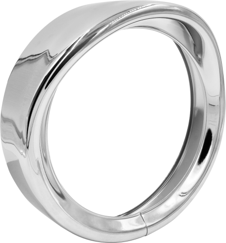 Saddle Tramp - Saddle Tramp 5.75in. Visor Style Light Trim Ring - Chrome - BC-HDTRIM2