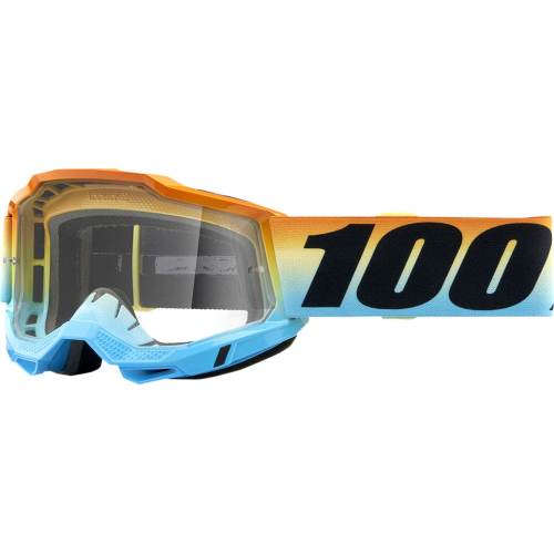100% - 100% Accuri 2 Sunset Youth Goggles - 50320-101-03 - Sunset/Orange/White/Blue / Clear Lens - OSFM