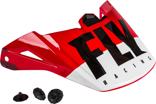 Fly Racing - Fly Racing Visor for Kinetic Thrive Helmets - Red/White/Black - 73-88183
