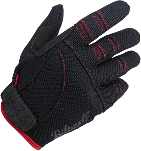 Biltwell Inc. - Biltwell Inc. Moto Gloves - GLSMLBKRD - Black/Red - Small