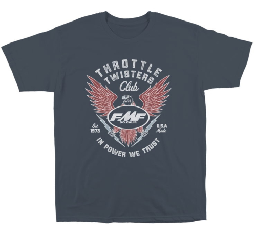 FMF Racing - FMF Racing In Power We Trust T-Shirt - SP23118906-SBL-SM - Blue - Small
