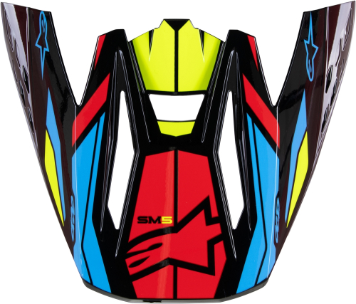 Alpinestars - Alpinestars Visor for S-M5 Action 2 Helmet - Black/Yellow Fluo/Bright Red - 8986023-1533-OS