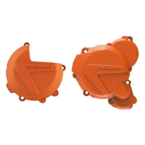 Polisport - Polisport Clutch/Ignition Cover Kit - Orange - 90969