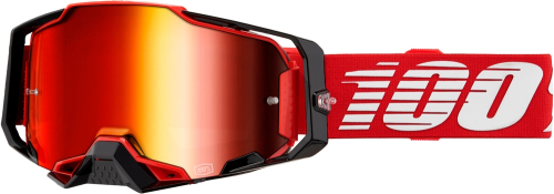 100% - 100% Armega Goggles - 50005-00033 - Red/Mirror Red Lens - OSFM