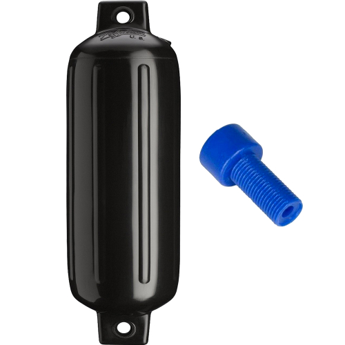 Polyform U.S. - Polyform G-4 Twin Eye Fender 6.5" x 22" - Black w/Air Adapter