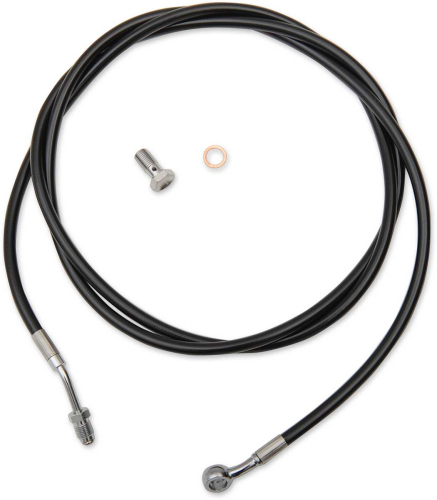 LA Choppers - LA Choppers Clutch Line - Black Vinyl/Stainless Braided - LA-8054C19B